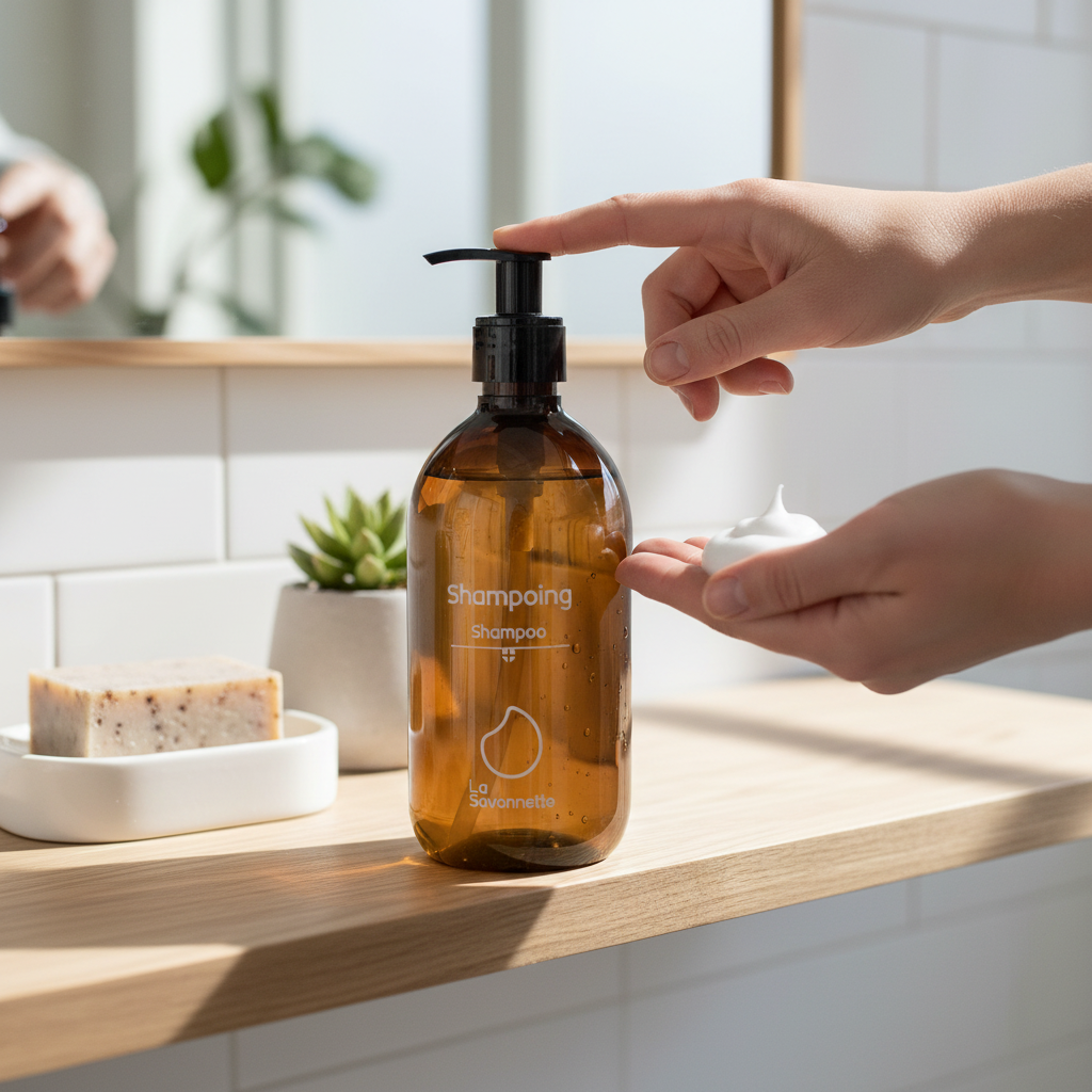 Flacon PET Shampoing - 500 ml - Serigraphie 3D