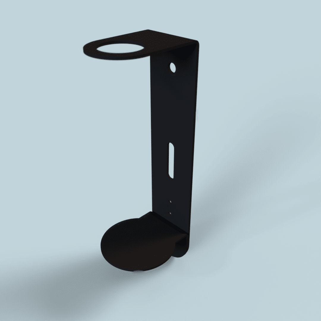 support inox épuré noir