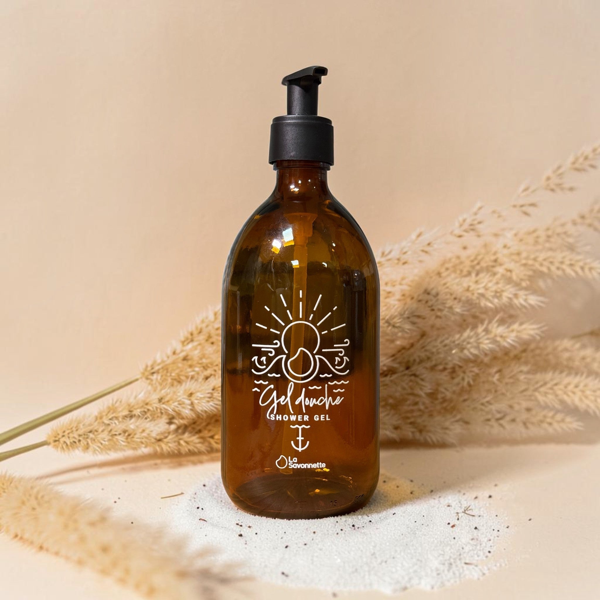 Flacon Verre "Gel Douche Mer "