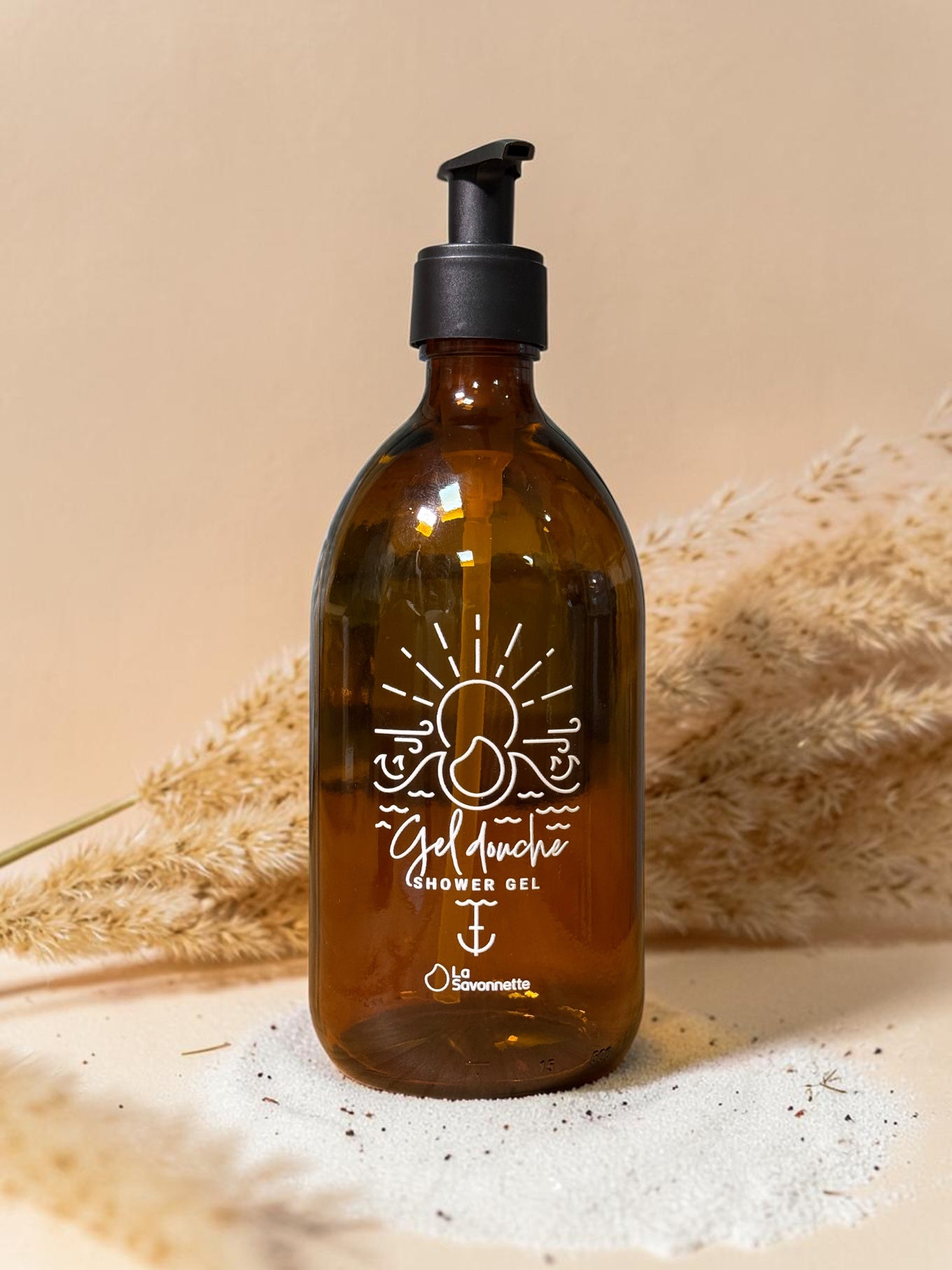 Flacon Verre "Gel Douche Mer "