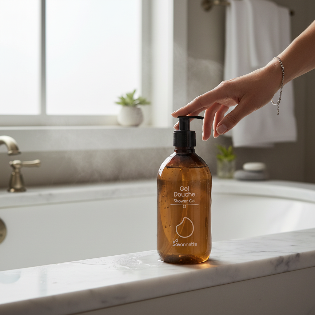 Flacon PET Gel Douche - Sérigraphie 3D - 500 ml