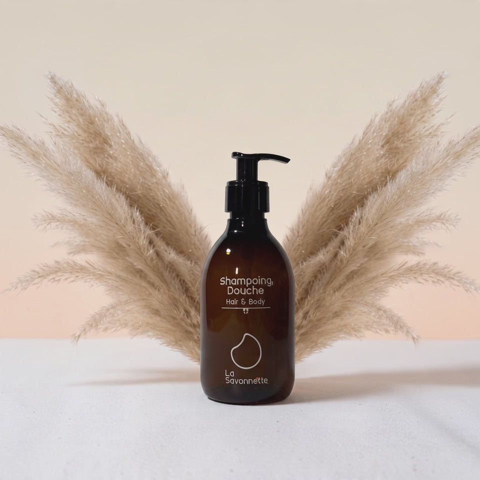 Load video: Flacon PET Shampoing-Douche - Serigraphie 3D - 300 ml
