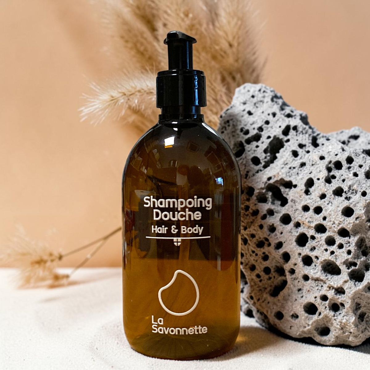 Flacon PET Shampoing Douche- Serigraphie 3D - 500 ml
