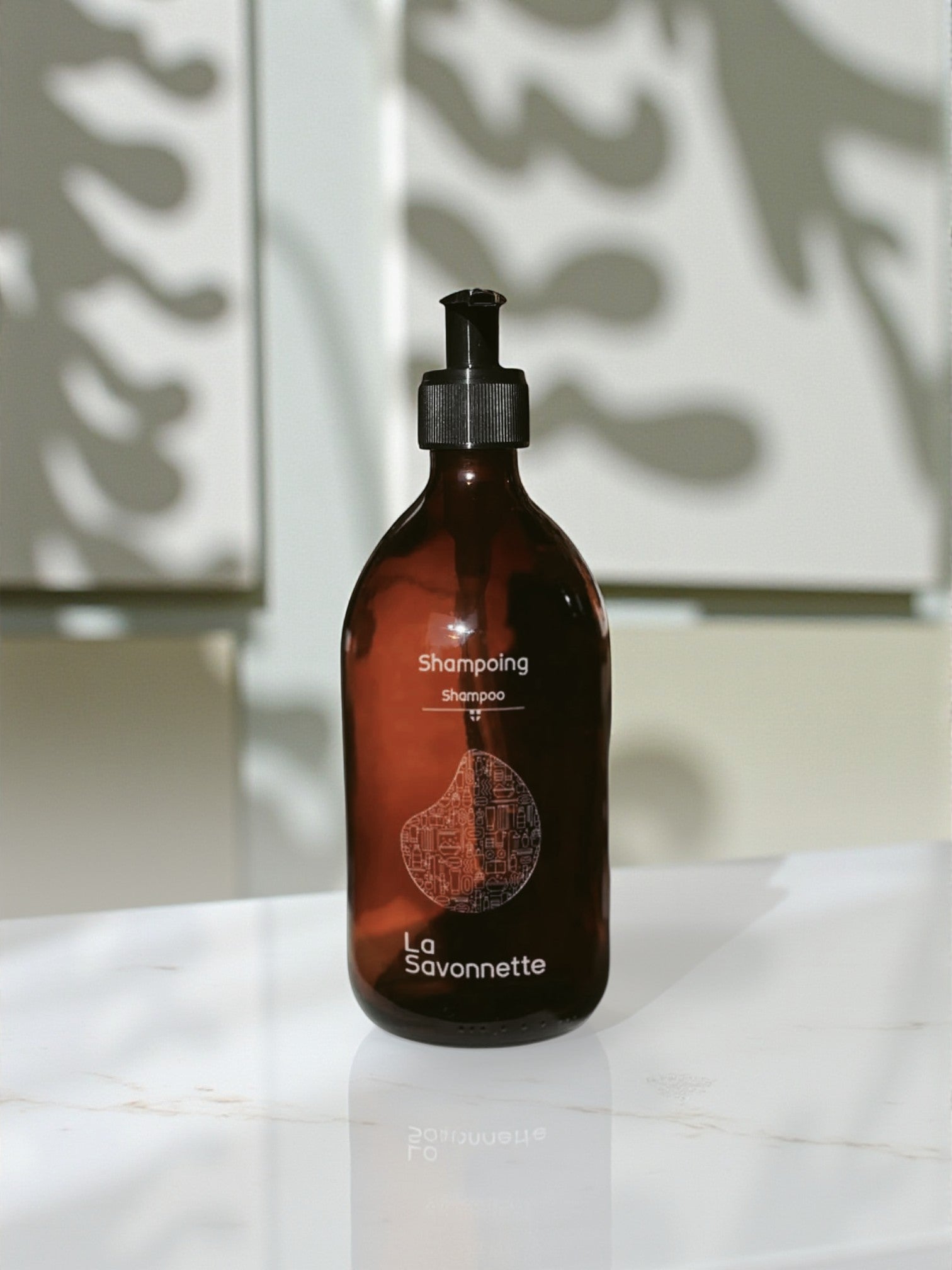 Glass bottle "Shampoo"
